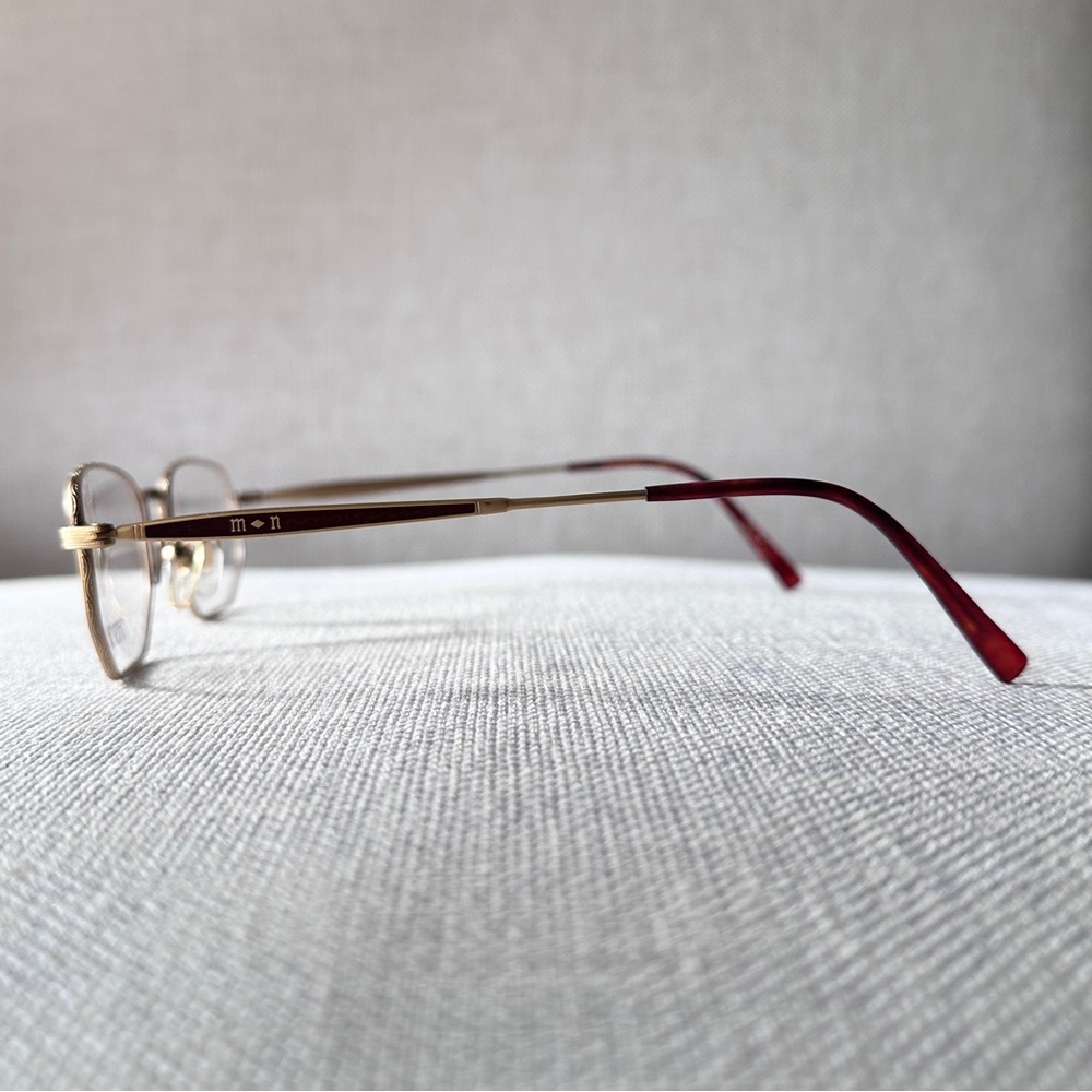 Matsuda Nicole M2866 Geometric Titanium 23K Gold Plated Eyeglass Frames - Picture 5 of 15